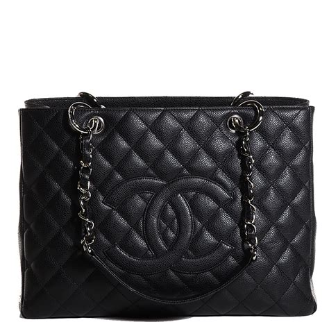 chanel quilted chain tote|Chanel grand shopper tote.